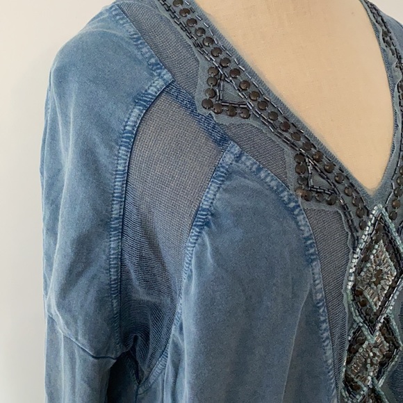 Free People long sleeve tunic, denim blue, S - Picture 3 of 3
